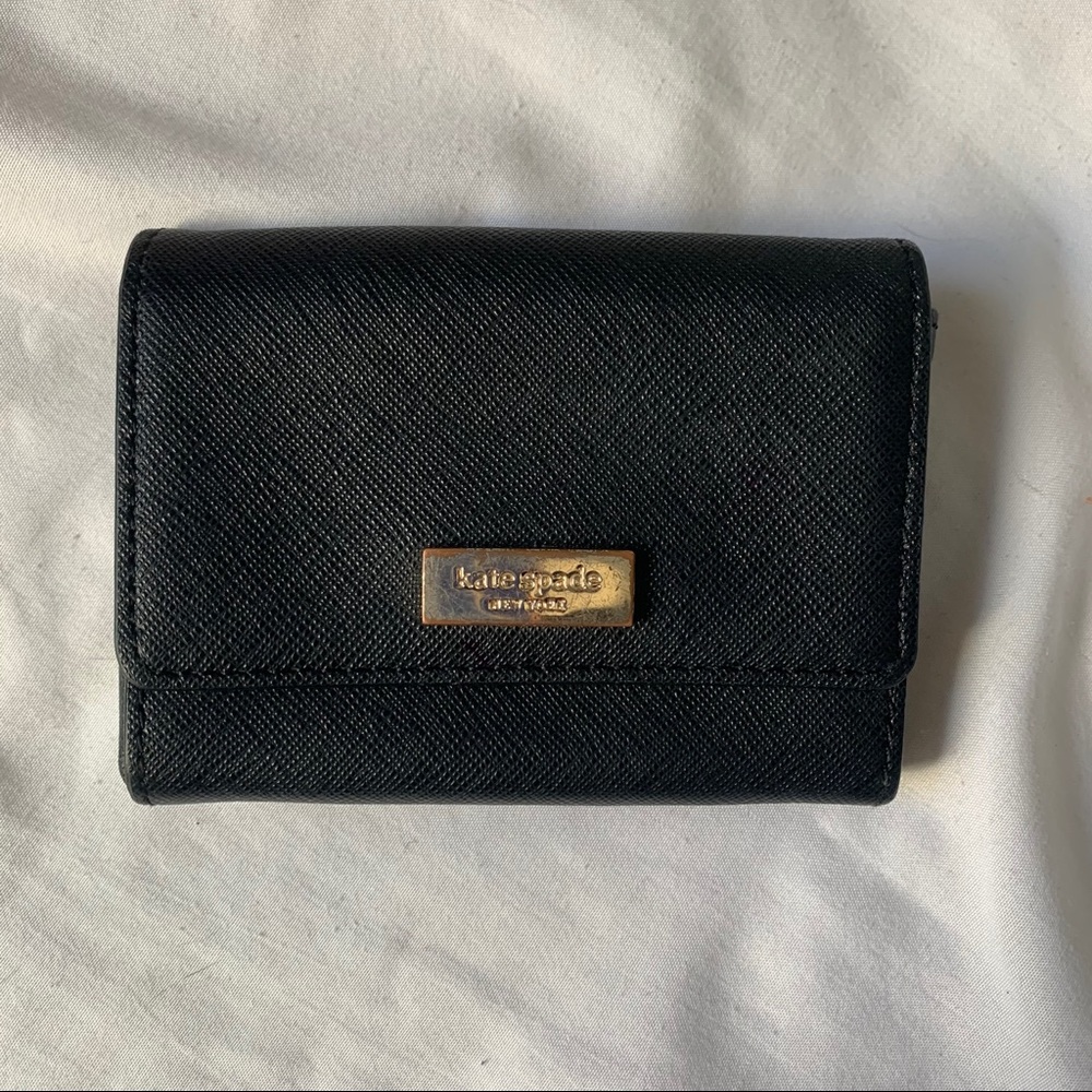 Kate Spade Black Compact Card Holder